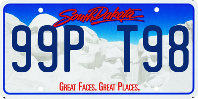 SD license plate 99PT98