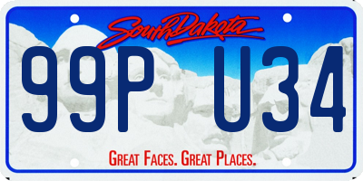 SD license plate 99PU34