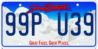 SD license plate 99PU39