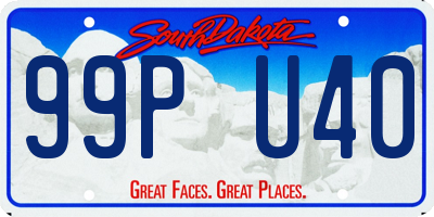 SD license plate 99PU40