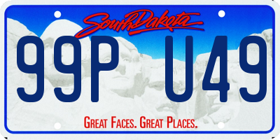 SD license plate 99PU49