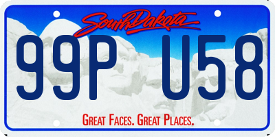 SD license plate 99PU58