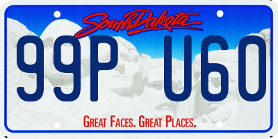 SD license plate 99PU60
