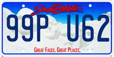 SD license plate 99PU62