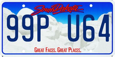 SD license plate 99PU64