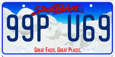 SD license plate 99PU69