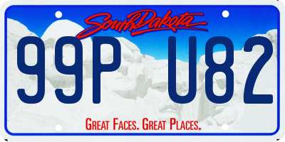 SD license plate 99PU82