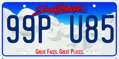 SD license plate 99PU85