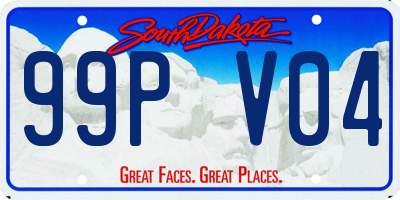 SD license plate 99PV04