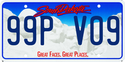 SD license plate 99PV09