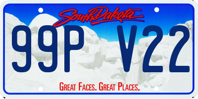 SD license plate 99PV22