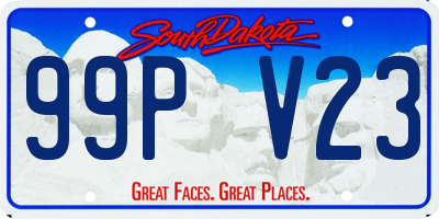 SD license plate 99PV23
