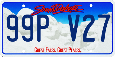SD license plate 99PV27