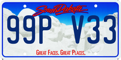 SD license plate 99PV33