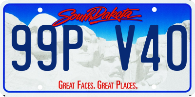 SD license plate 99PV40
