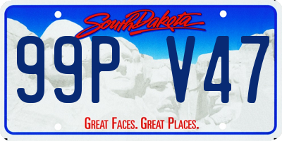 SD license plate 99PV47