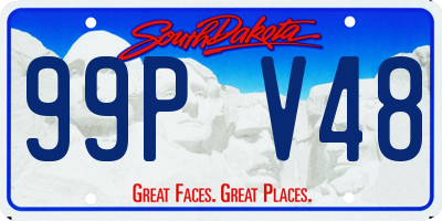 SD license plate 99PV48