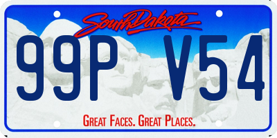 SD license plate 99PV54