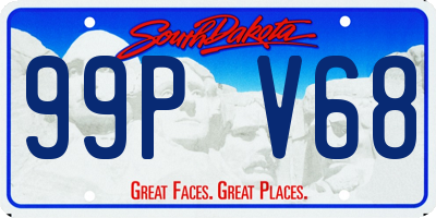SD license plate 99PV68