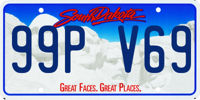 SD license plate 99PV69