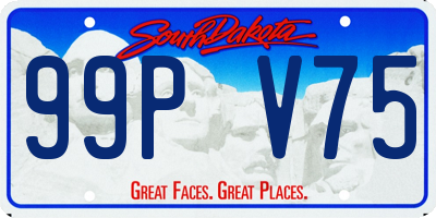 SD license plate 99PV75