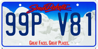 SD license plate 99PV81