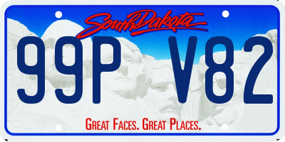 SD license plate 99PV82