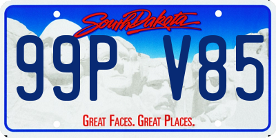 SD license plate 99PV85