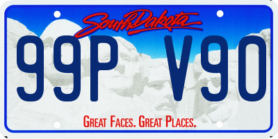 SD license plate 99PV90