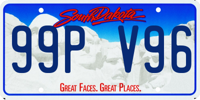 SD license plate 99PV96