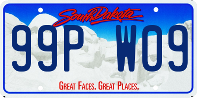 SD license plate 99PW09