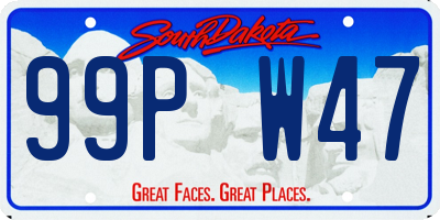 SD license plate 99PW47