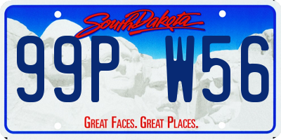 SD license plate 99PW56