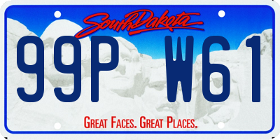 SD license plate 99PW61