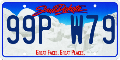 SD license plate 99PW79