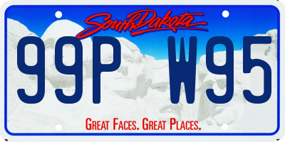 SD license plate 99PW95