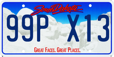 SD license plate 99PX13