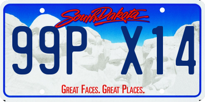 SD license plate 99PX14
