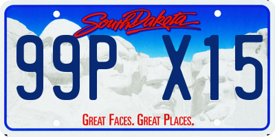 SD license plate 99PX15