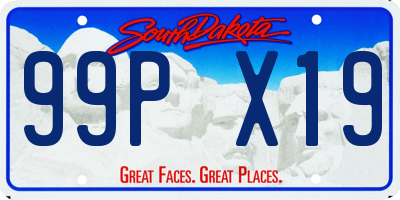 SD license plate 99PX19