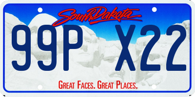 SD license plate 99PX22