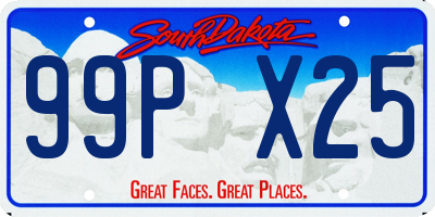 SD license plate 99PX25