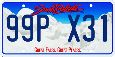 SD license plate 99PX31
