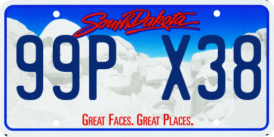 SD license plate 99PX38
