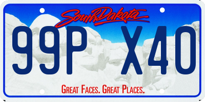 SD license plate 99PX40