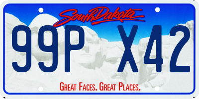SD license plate 99PX42