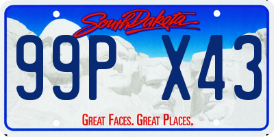 SD license plate 99PX43