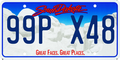 SD license plate 99PX48