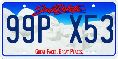 SD license plate 99PX53