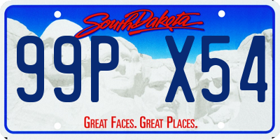 SD license plate 99PX54